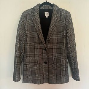 GAP Grey Plaid Blazer NWOT Women’s Size 6